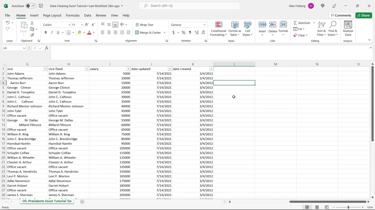 Cleaning Data in Excel _ Excel Tutorials for Beginners