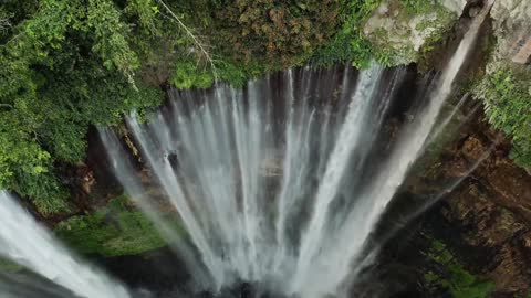 Negra waterfalls photographed from a plane, very cool view .