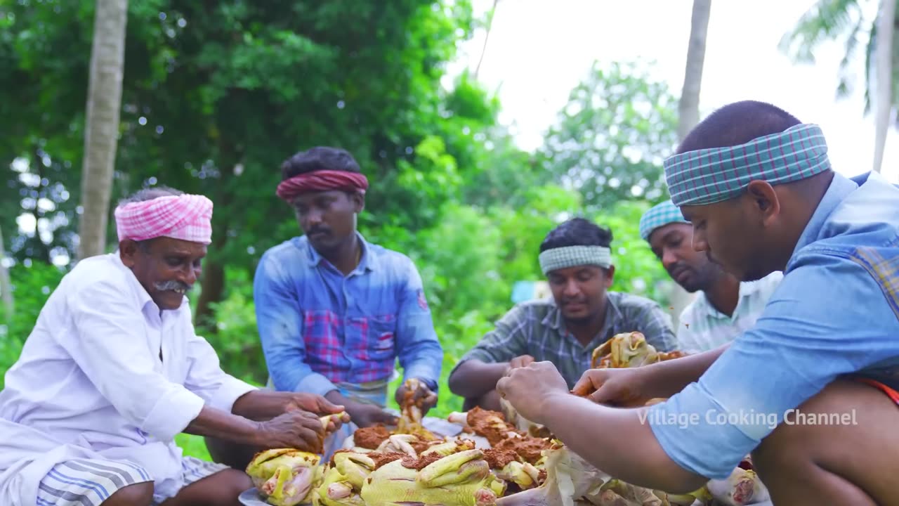 Fried Chicken Recipe Cooking in Village