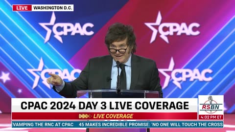 Javier Milei Addresses CPAC in DC 2024