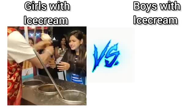 Girls VS Boys With Icecream 😂😅#memes @siamslive7264