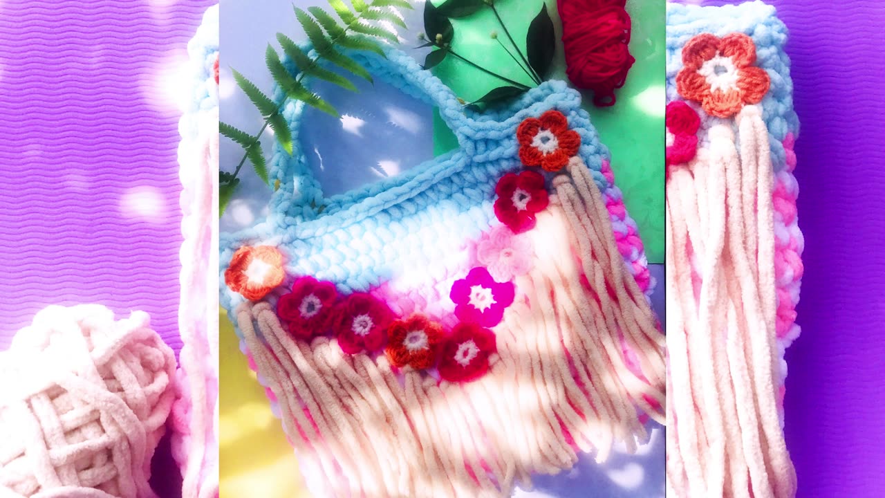 Make handmade rainbow bags