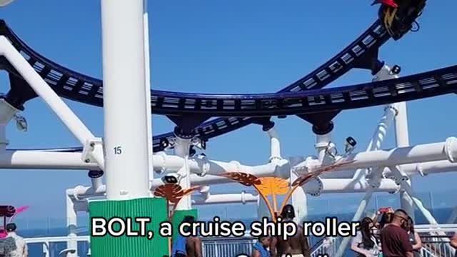 BOLT, a cruise ship roller coaster on Carnival's newest ship, Carnival Celebration