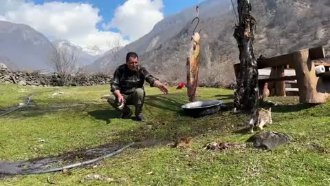 Big fish cauht and cookd