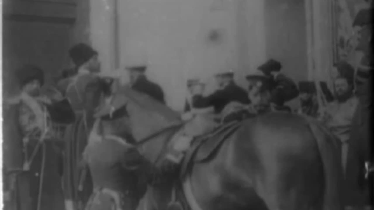 Video footage of the Russian Emperor Nicholas II.
