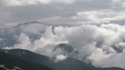 Hills and cloud