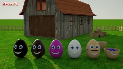 Baby content 100% | Learning Colors – Colorful Eggs on a Farm