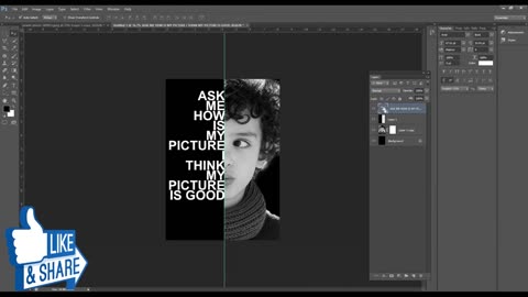 How to Create Cool Text Portrait Poster - Photoshop Tutorial