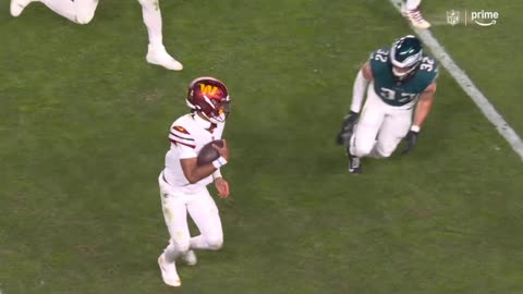 Eagles Reed Blankenship Big Hit on Commanders Jayden Daniels in Week 11 on TNF NFL 2024