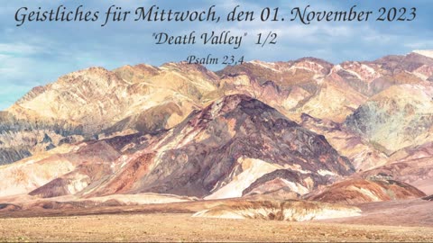 Geistliches für Mittwoch, den 01. November 2023