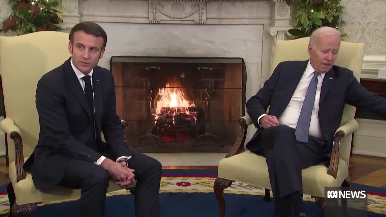 Biden, Macron say they're united in trying to end war in Ukraine