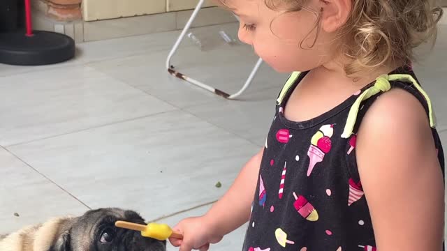 Kiddo Shares Treat and Goes Back for a Taste