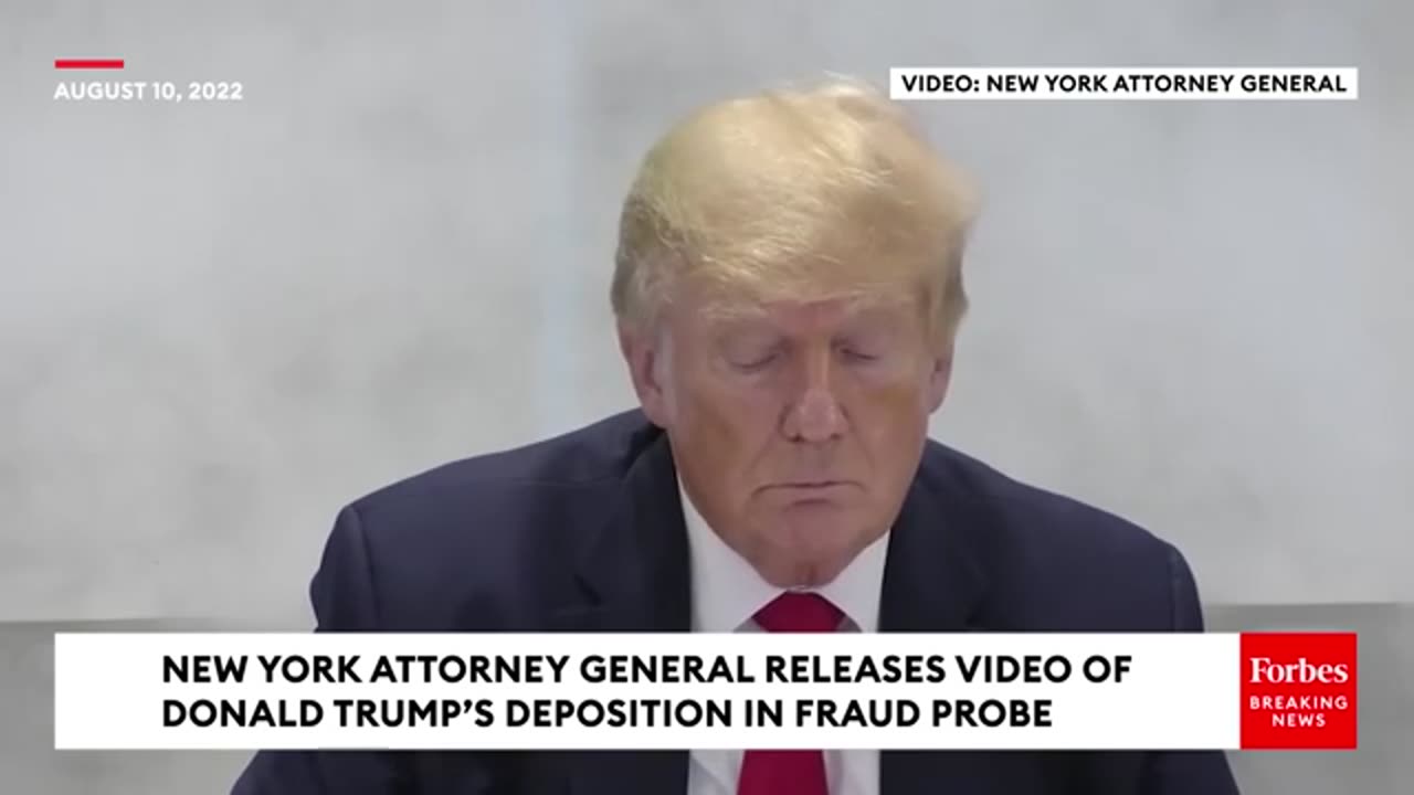 WOW. JUST RELEASED: Donald Trump's Testimony To New York AG's Fraud Probe Investigators