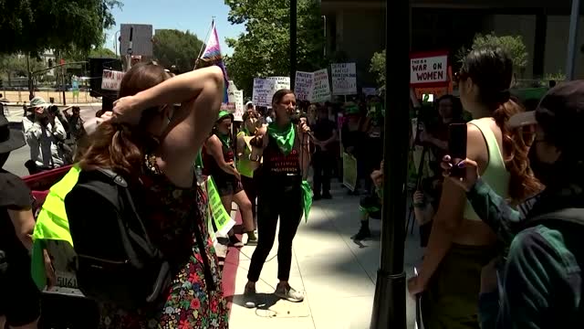 Abortion rights protesters take to Los Angeles streets