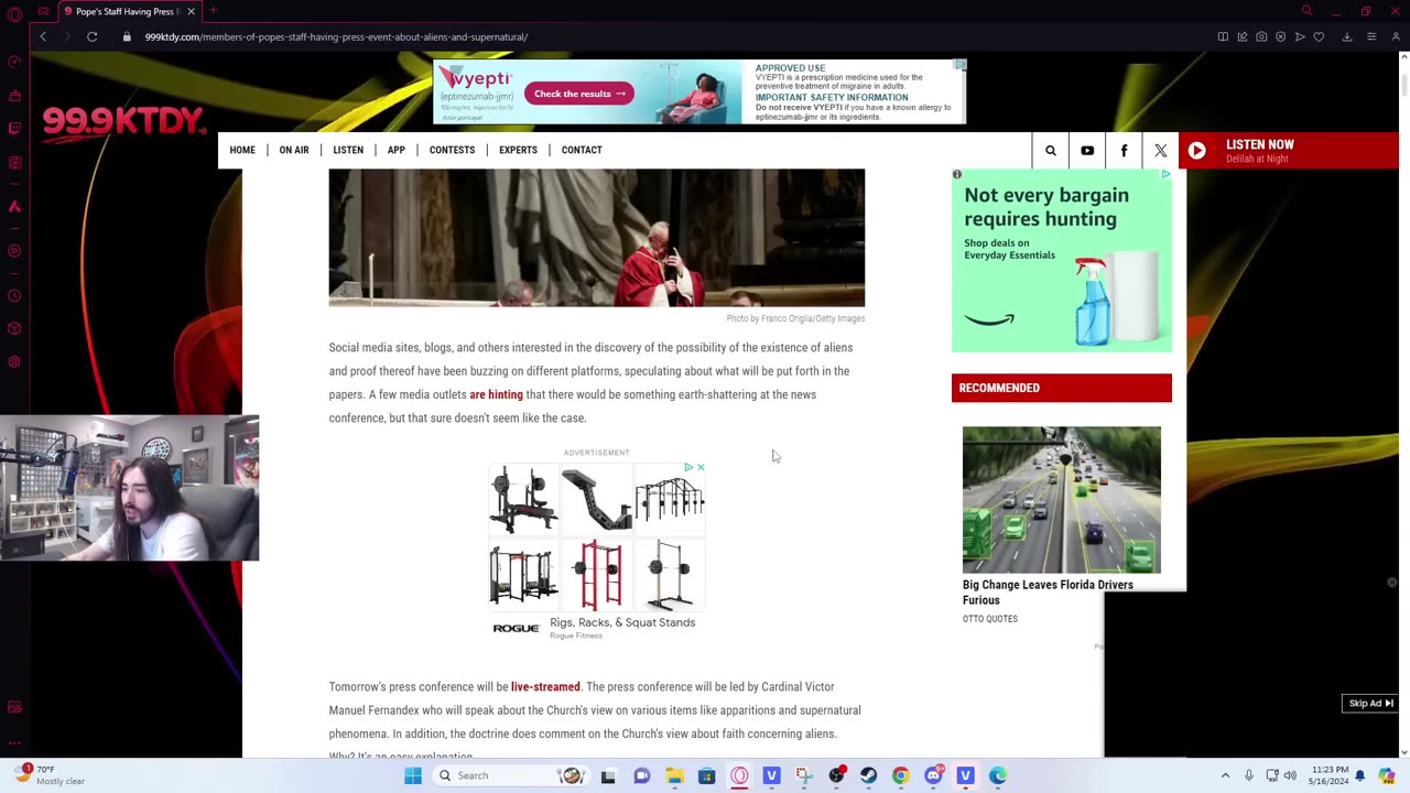 The Pope Alien Livestream