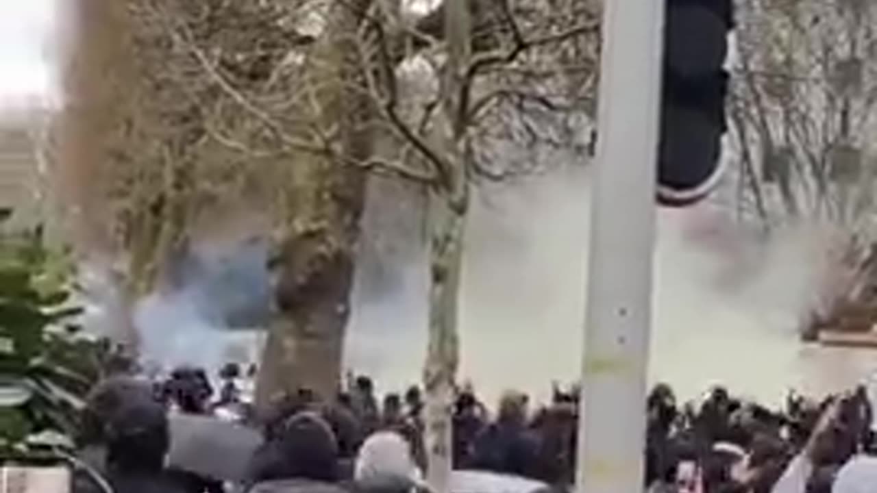 School student "protest" in the Cachan suburb of Paris