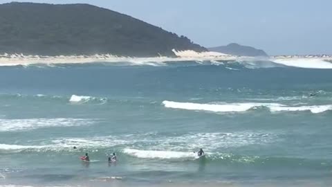 Tsunami size waves at Fingal Bay