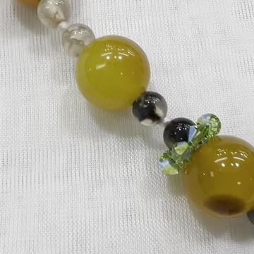 Handmade + Knotting Unique 20” Necklace with 925 Silver, Jade, Goldstone, Agate