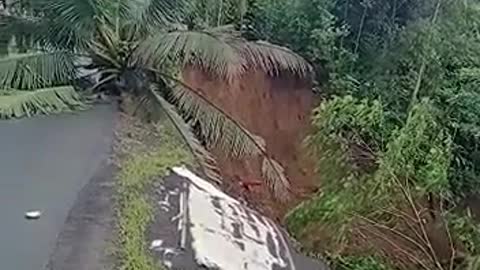 landslide in the city of Tasikmalaya, Indonesia