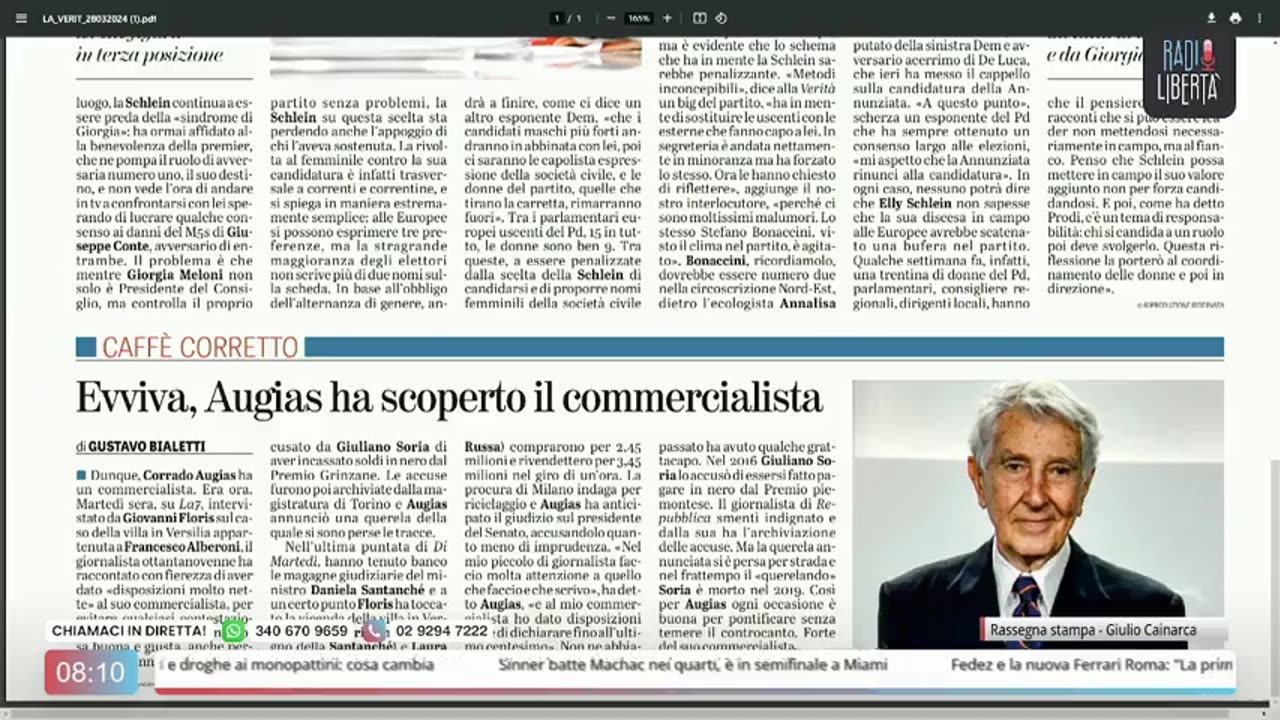 🔴 Rassegna Stampa del 28.03.2024 di Giulio Cainarca su Radio Libertà