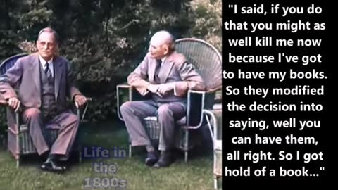 Man born in 1853 speaks of his childhood.