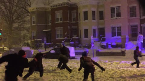 Police Play in a Pickup Football Game