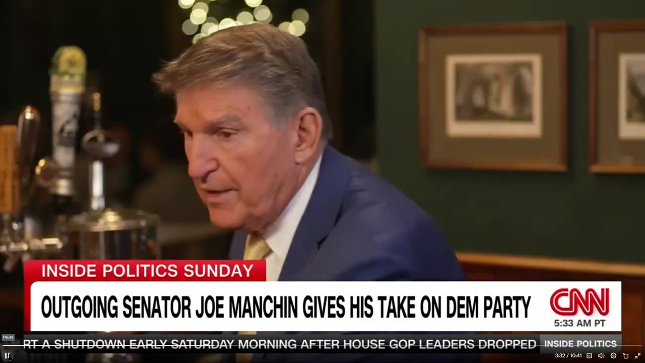 New — Joe Manchin unplugged as he leaves the Senate.