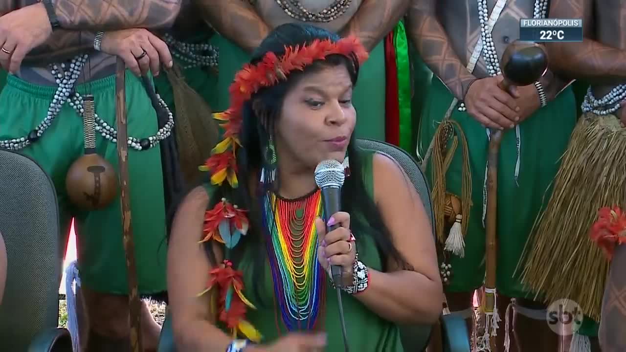 Índios montam acampamento para protestar em Brasília | SBT Brasil (04/04/22)