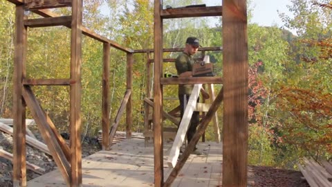 Pallet house in the forest. Start to finish