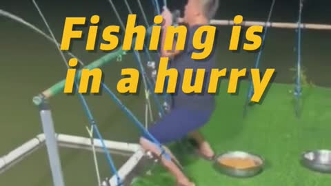 Fishing is in a hurry