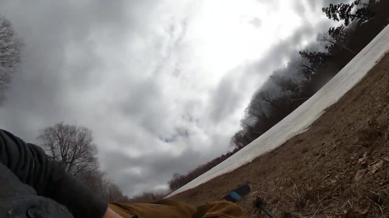 GoPro Footage of Skier Crashing After Jumping