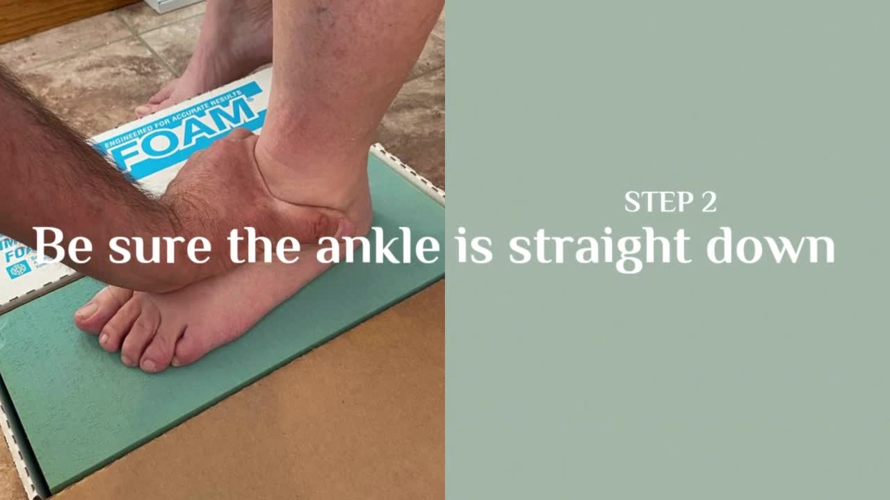 Taking foot impressions for Custom Orthotics