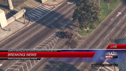 Criminal pursuit live with Weazel News — GTA 5