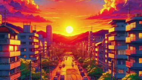 Vibrant sunset