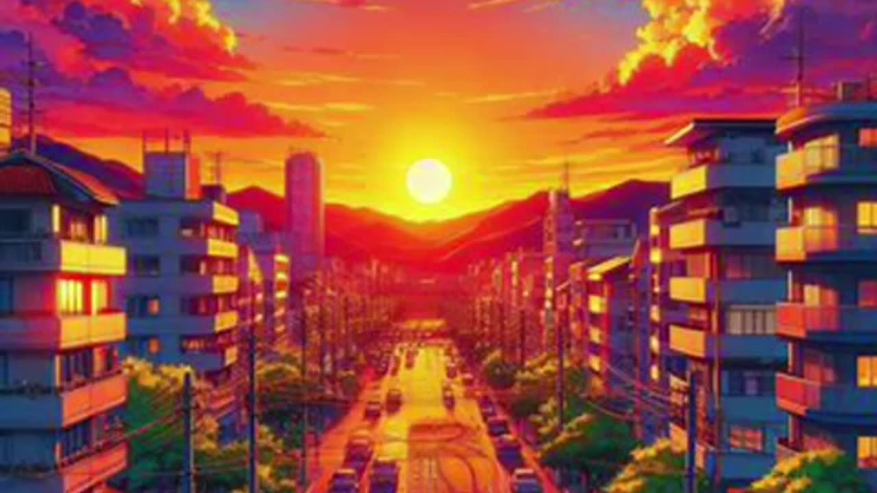 Vibrant sunset