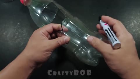 GARDENING IDEAS _ CREATIVE PLANT POT FROM PLASTIC BOTTLE