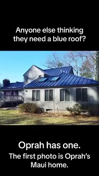 Here’s a better look at the BLUE ROOF on Oprah’s Lahaina, Maui mansion.