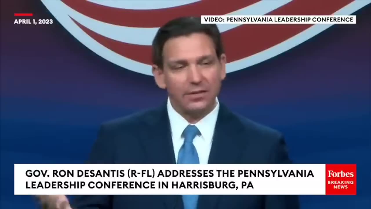 JUST IN- DeSantis Blasts Alvin Bragg For Trump Indictment In Speech To Pennsylvania Conservatives