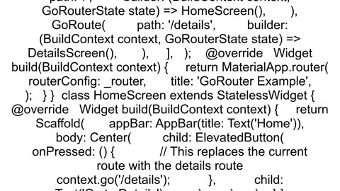 How to use pushReplacment method using gorouter package