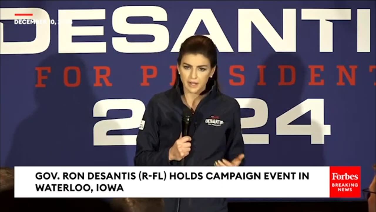 'Why Am I A Better Choice Than Trump' DeSantis Campaigns In Waterloo, Iowa