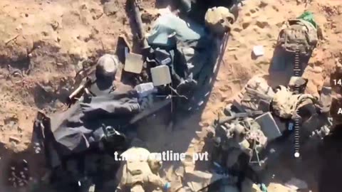 Precise strike along the Ukrainian trench