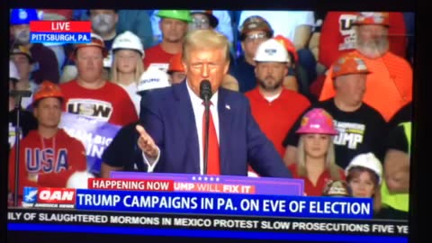 🦅 OAN Pittsburgh PA rally one million fake jobs says president Donald j trump