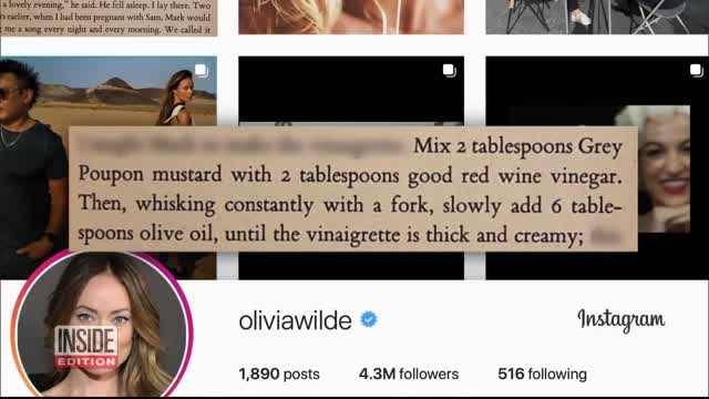 Olivia Wilde Shares Salad Dressing Recipe After Accusations