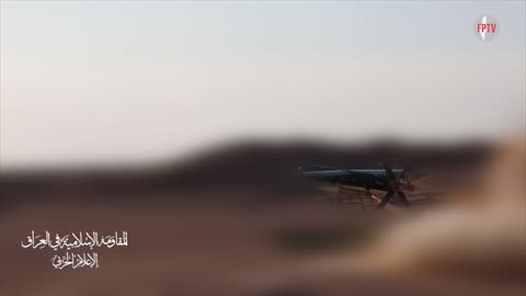 Iraqi Resistance launching drones towards a Zionist military target in our occupied Arab territories, 19 Nov 2024