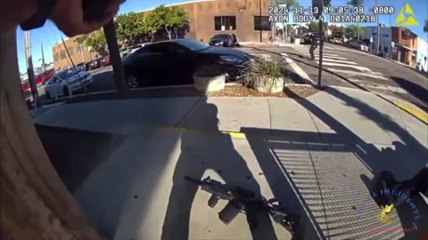 Video Footage Shows Shootout That Killed Double-Homicide Suspect and an Officer Shot in San Diego.