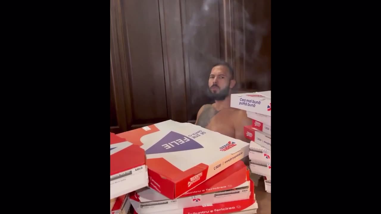 Andrew Tate Eating pizza After Released(New Footage)