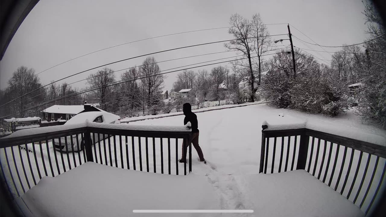 Doorbell Camera Catches Man Falling on His Back