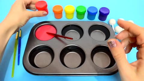 How To Make Frozen Paint with Rainbow Colors Tube