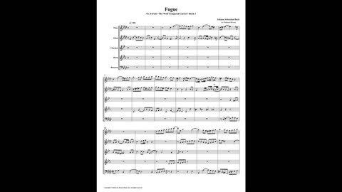 J.S. Bach - Well-Tempered Clavier: Part 1 - Fugue 08 (Woodwind Quintet)