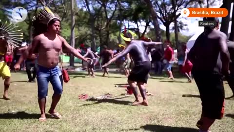 Brazil’s indigenous people set up camp to defend land